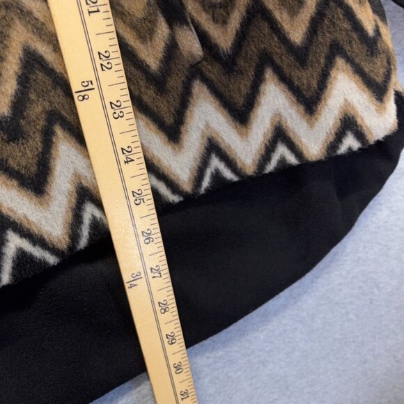 Anthropologie Luii Jacket Womens Small Brown Black Chevron Zig Zag Shawl Collar - Picture 8 of 11